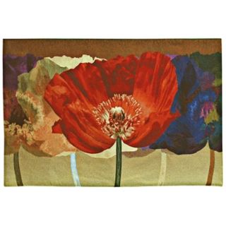 Poppy Tango 52" Wide Wall Hanging Tapestry   #J9002