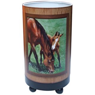 Mare and Foal 11" High Accent Lamp   #R6843