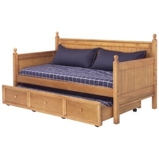 Casey Honey Maple Wood Twin Trundle Daybed   #P8320