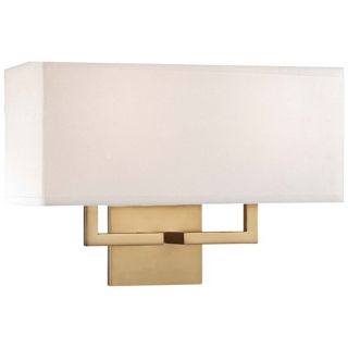 George Kovacs Rectangle 11" High 2 Light Gold Wall Sconce   #W1297