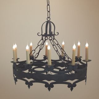 Laura Lee Oval 10 Light Large Candle Chandelier   #R5344