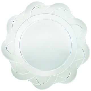 Glass 13" Wide Mirror Charger Plate   #V3518