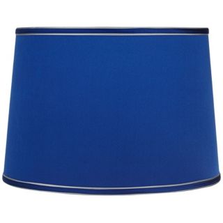 Sydnee Satin Dark Blue Drum Lamp Shade 14x16x11 (Spider)   #Y5656