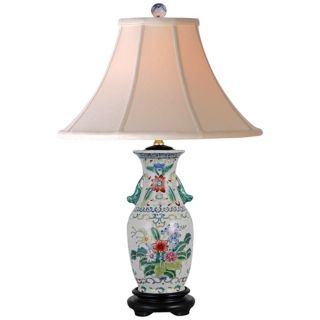 Floral Colors Porcelain Vase Table Lamp   #N1968
