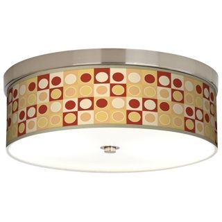 Retro Dotted Squares Giclee Energy Efficient Ceiling Light   #H8796 K2078