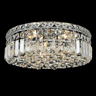 Maxim Collection 14"W Chrome and Crystal Ceiling Light   #Y3827