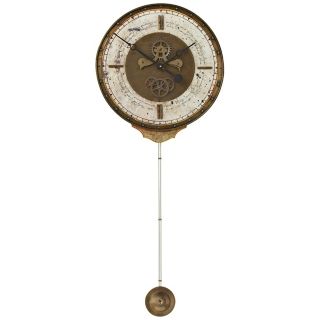 Leonardo Creme Pendulum 18" Wide Round Wall Clock   #R8102