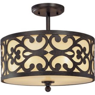 Nanti Collection Iron Oxide 14" Wide Ceiling Light   #24043