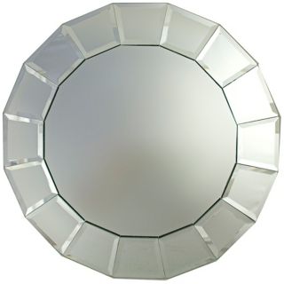 Beveled Block 13" Wide Mirror Charger Plate   #V3514