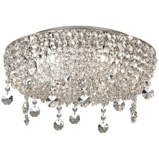 Overture 20" Wide Chrome and Crystal Ceiling Light   #X6695