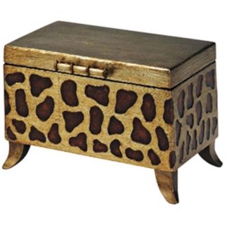 Cheetah Print Wooden Box   #J9108