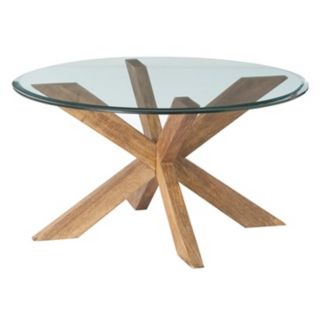 Gwenieve Wood and Glass Cocktail Table   #M2223