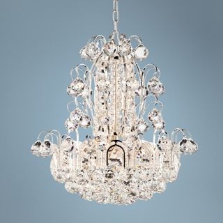 Phoebe 17 1/2" Wide Silver and Crystal Chandelier   #W6886