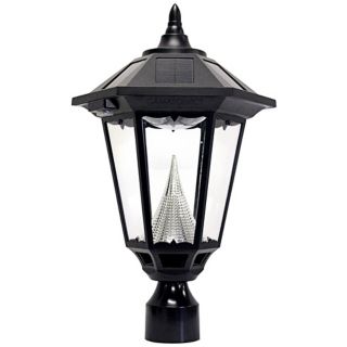 Windsor Black 20" High Solar Lantern Post Light   #X4421