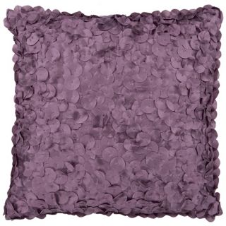 Surya Circle Applique 18" Square Grape Purple Accent Pillow   #V2933