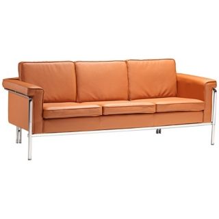 Zuo Modern Singular Terracotta Leatherette Sofa   #V7754