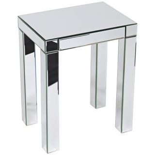 Reflections Silver Mirror Accent Table   #Y4404