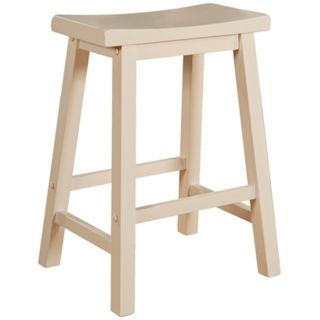 Color Story Pure White 24" High Counter Stool   #N5361