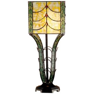Dale Tiffany Calver Hand Rolled Art Glass Table Lamp   #X2567