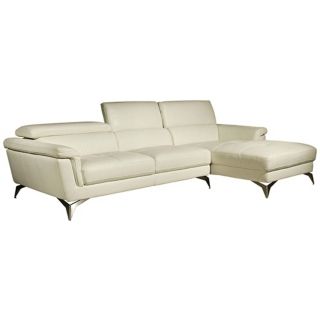 Elloise 2 Piece White Leather Sofa Set   #Y3104