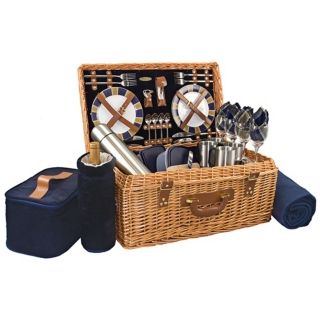 Picnic Time Windsor Willow Full Service Wicker Picnic Basket   #W7474