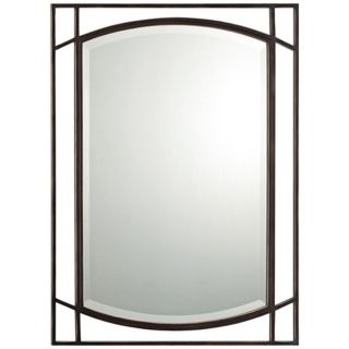 Quoizel Arched 38" High Bronze Wall Mirror   #W0098