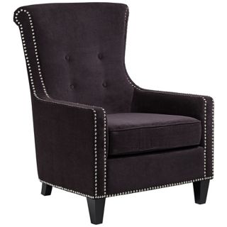 Scarlet Ebony Nailhead Accent Chair   #X5009