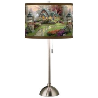 Thomas Kinkade Make a Wish Cottage Giclee Shade Table Lamp   #60757 W6939