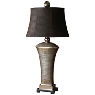 Uttermost Afton Antiqued Silver Champagne Table Lamp   #P2890