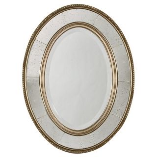 Uttermost Lara Oval Antique Silver 33" High Wall Mirror   #89290