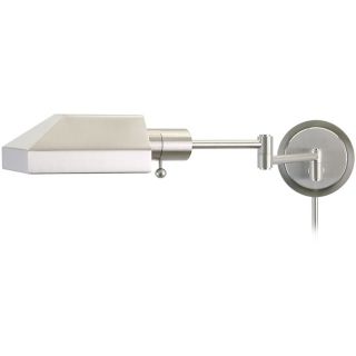 Rectangular Satin Nickel Plug In Swing Arm Wall Lamp   #61066