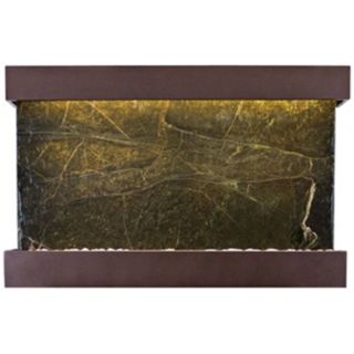 Quarry Green Marble Copper Vein 51" Wide Wall Fountain   #X9068