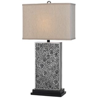 Horizon Holes Hand Crafted Silver Table Lamp   #T3151