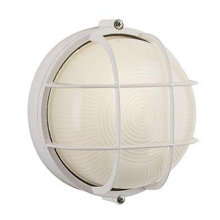 Bulkhead Collection 7" Round White Outdoor Wall Light   #52935