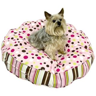 Happy Hounds Scout Deluxe Brown and Pink Large Round Dog Bed   #W6618