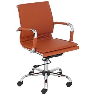 Cameron Terra Cotta Faux Leather Highback Desk Chair   #P6520
