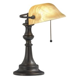 Bronze finish. Takes one 60 watt bulb (not included). 14 1/2 high