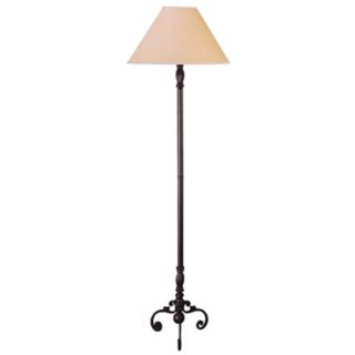 Wrought Iron with Scroll Leg Base Floor Lamp   #61750