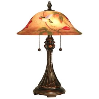 Tropical Sun Hand Painted Dale Tiffany Table Lamp   #X3767