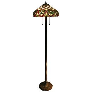 Margaux Baroque Tiffany Style Bronze Floor Lamp   #G9863
