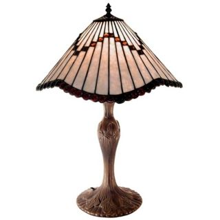 Latte Wave Tiffany Style Table Lamp   #J6818