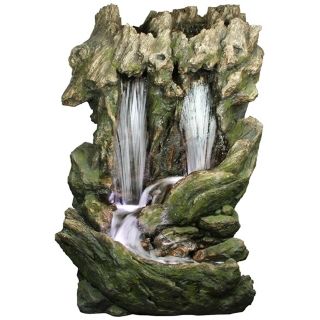 LED Double Fall Waterfall Outdoor Fountain   #X3699