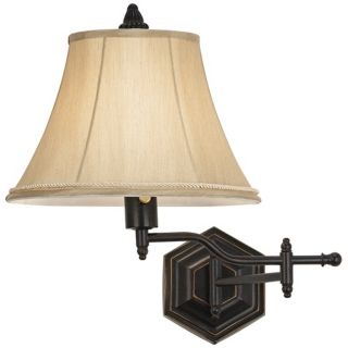Hexagon Swing Arm Plug In Wall Lamp   #U8596