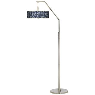 Prussian Coral Giclee Shade Arc Floor Lamp   #H5361 K3926