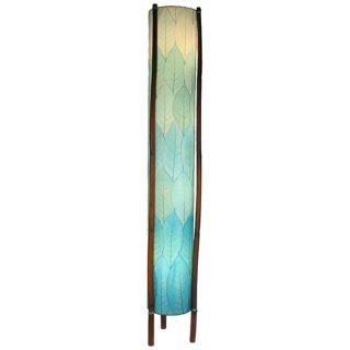 Eangee Giant Hue Sea Blue Cocoa Leaves Tower Floor Lamp   #M2154