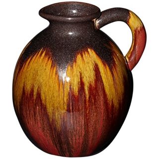 Red Canyon 11 3/4" High Glazed Ceramic Pitcher Vase   #U3047