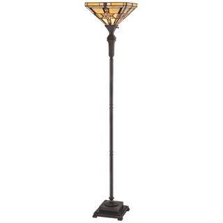Quoizel Finton Tiffany Style Torchiere Floor Lamp   #V1694