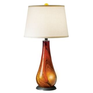 Contemporary Glass Dark Amber Night Light Table Lamp   #92214