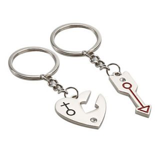 EUR € 1.74   flèche et porte clés en métal en forme de coeur (1