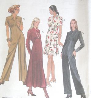 Misses Slim Dress Jumpsuit Sewing Pattern Easy 8584 New